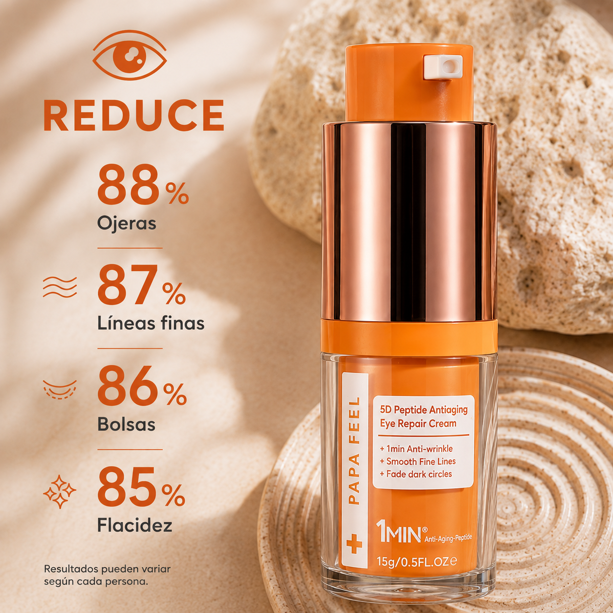 Crema de Ojos 5D Péptidos – Efecto Reafirmante