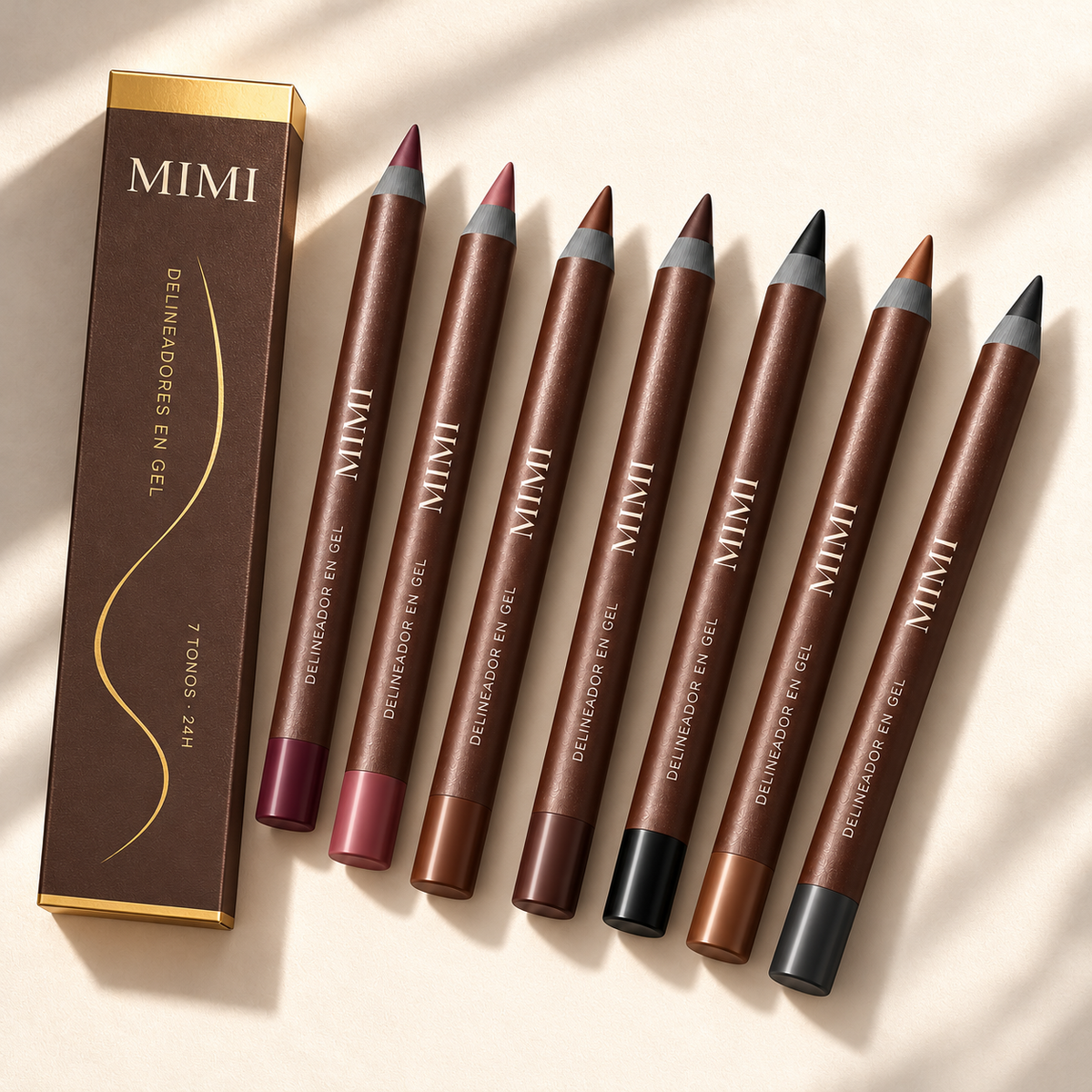 Pack de 7 Delineadores en Gel 24H – MIMI